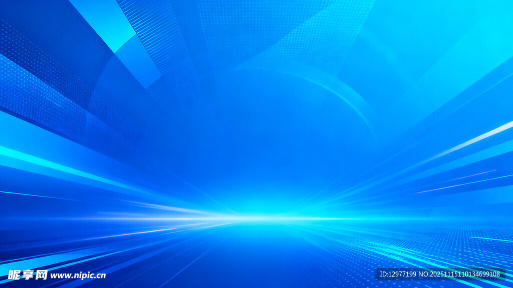 蓝色科技感光线背景图