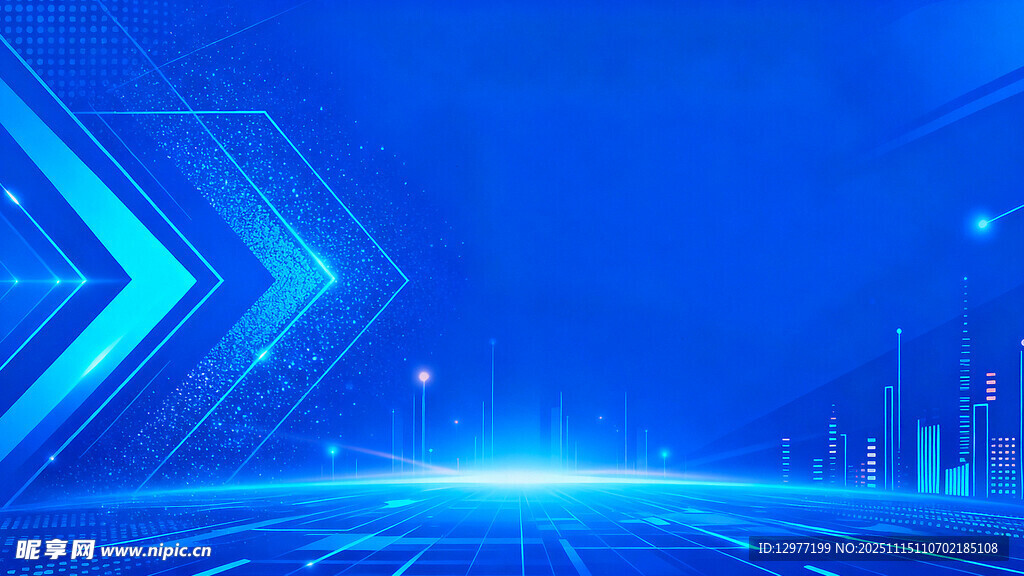 科技感蓝色未来数字背景