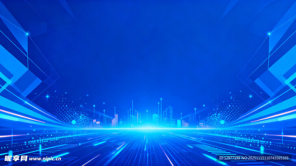 蓝色科技风未来感背景图