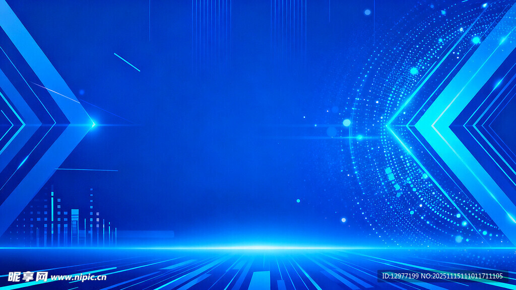 科技风蓝色未来感背景图