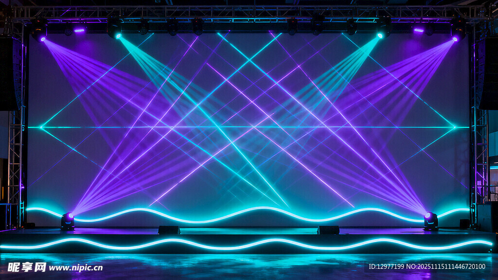 绚丽舞台灯光秀场景