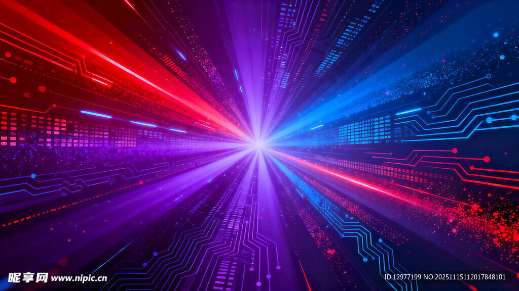 炫彩科技光线未来感场景