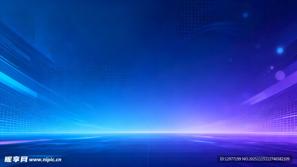 梦幻蓝紫渐变科技背景