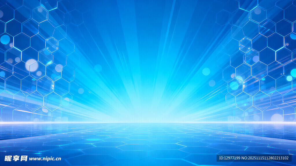 蓝色科技光效背景图