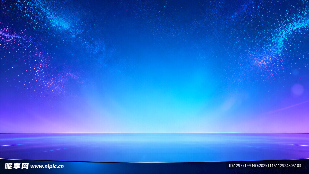 梦幻绚丽的极光海洋背景