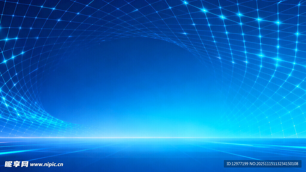 科技感蓝色线条背景图