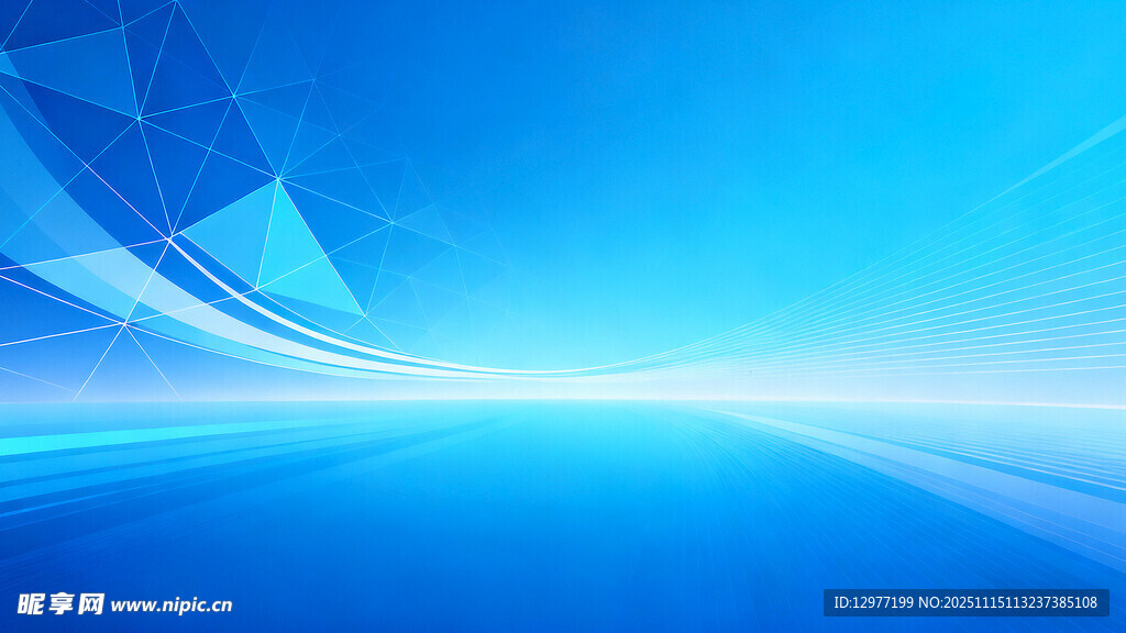 蓝色科技风抽象背景图