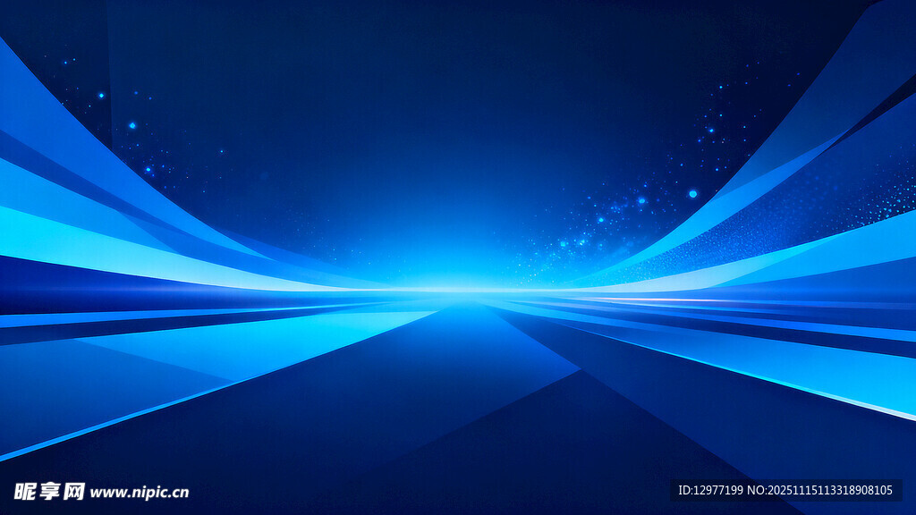 蓝色科技感光线背景图