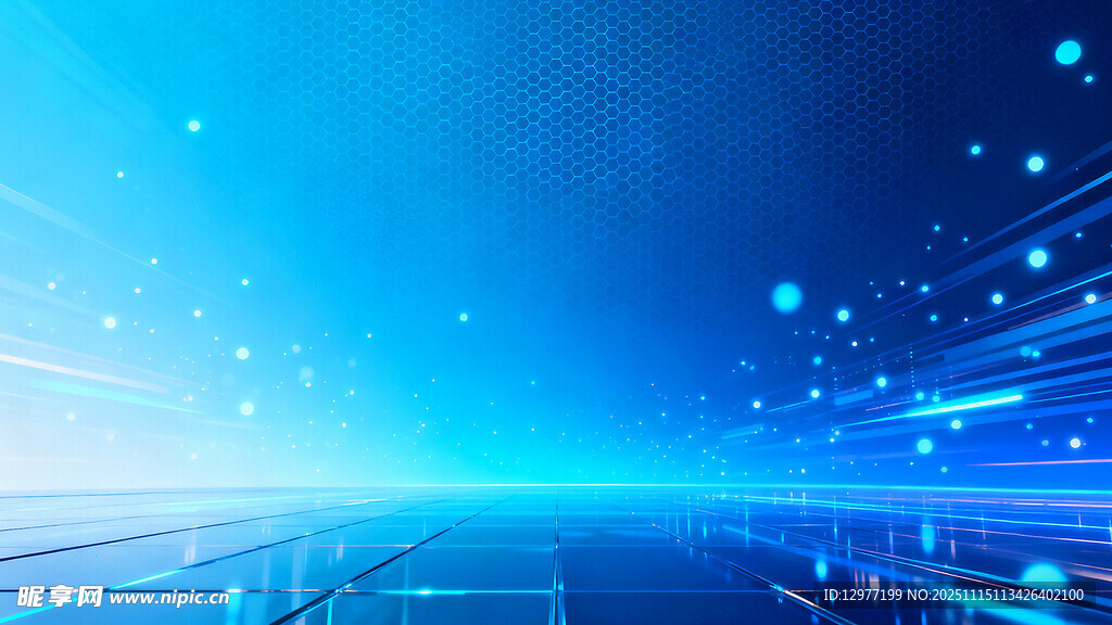 科技感蓝色线条未来背景