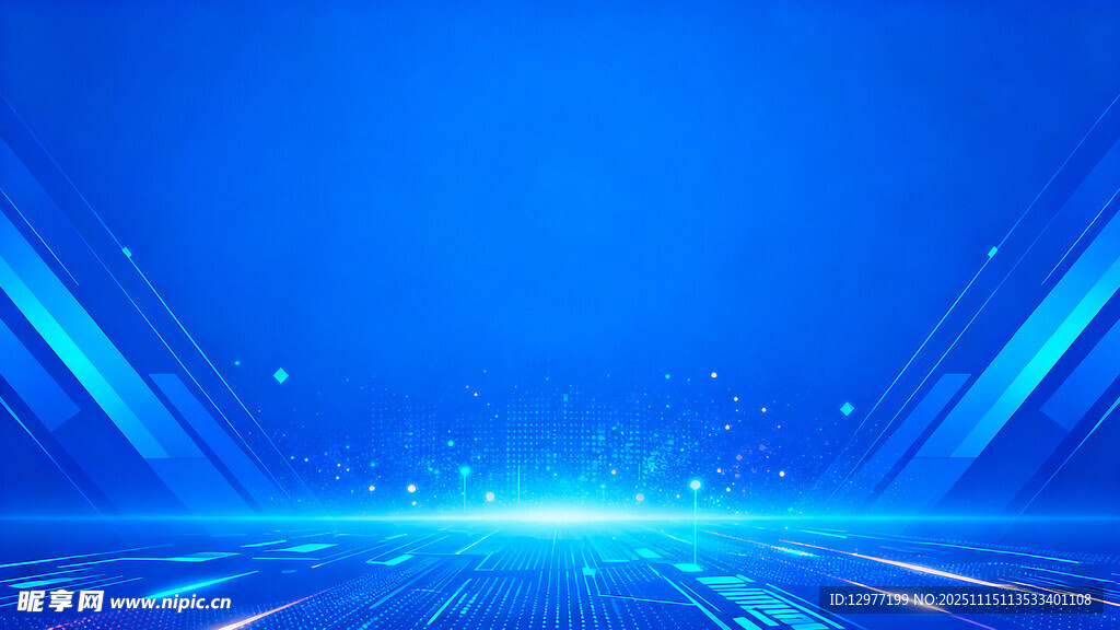 蓝色科技风光线背景图