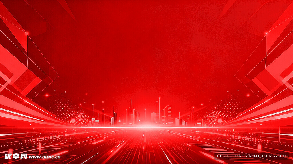 红色科技风炫酷背景图