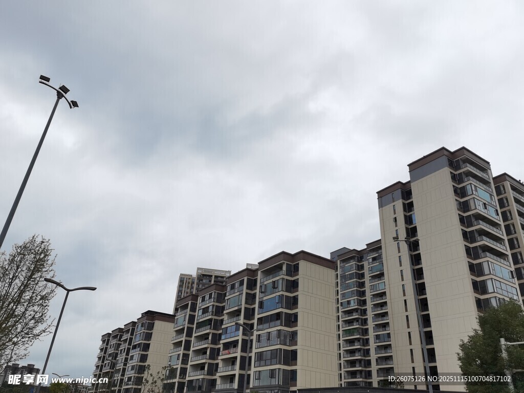 城市高层住宅楼景观