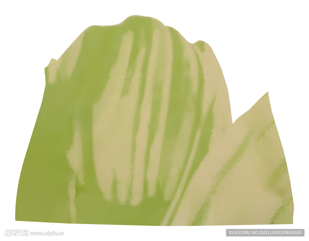 淡绿色条纹叶片局部特写白墨直喷