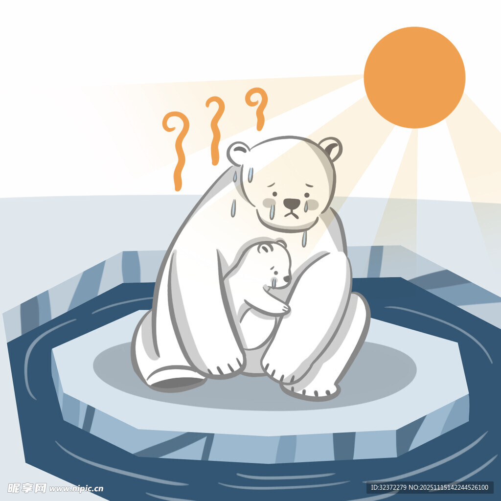 北极熊独坐浮冰的困惑
