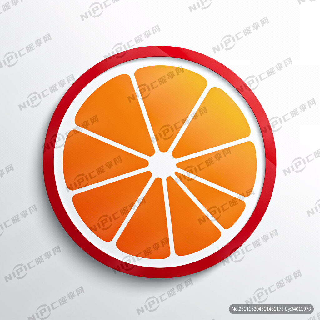 以红橙为主题 生成一个标识牌。