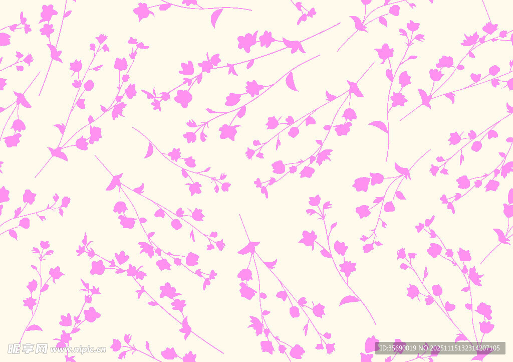 粉色碎花图案背景纹理