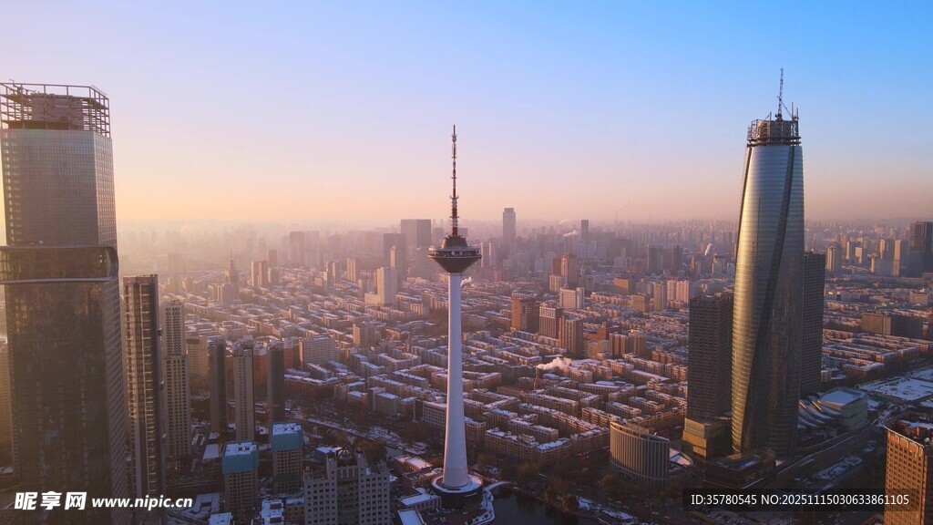 上海城市天际线壮丽景观