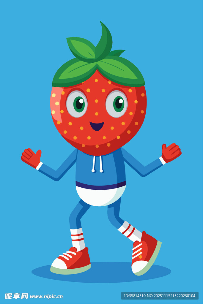 可爱草莓卡通人物形象