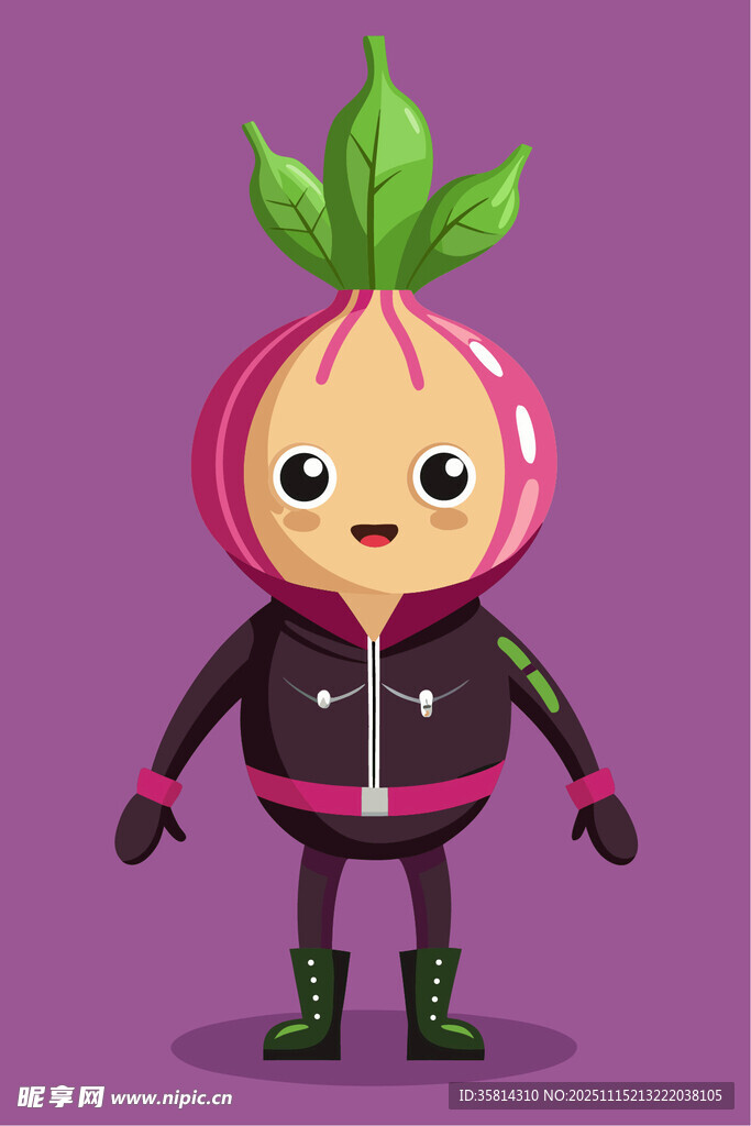 萝卜造型的可爱卡通角色