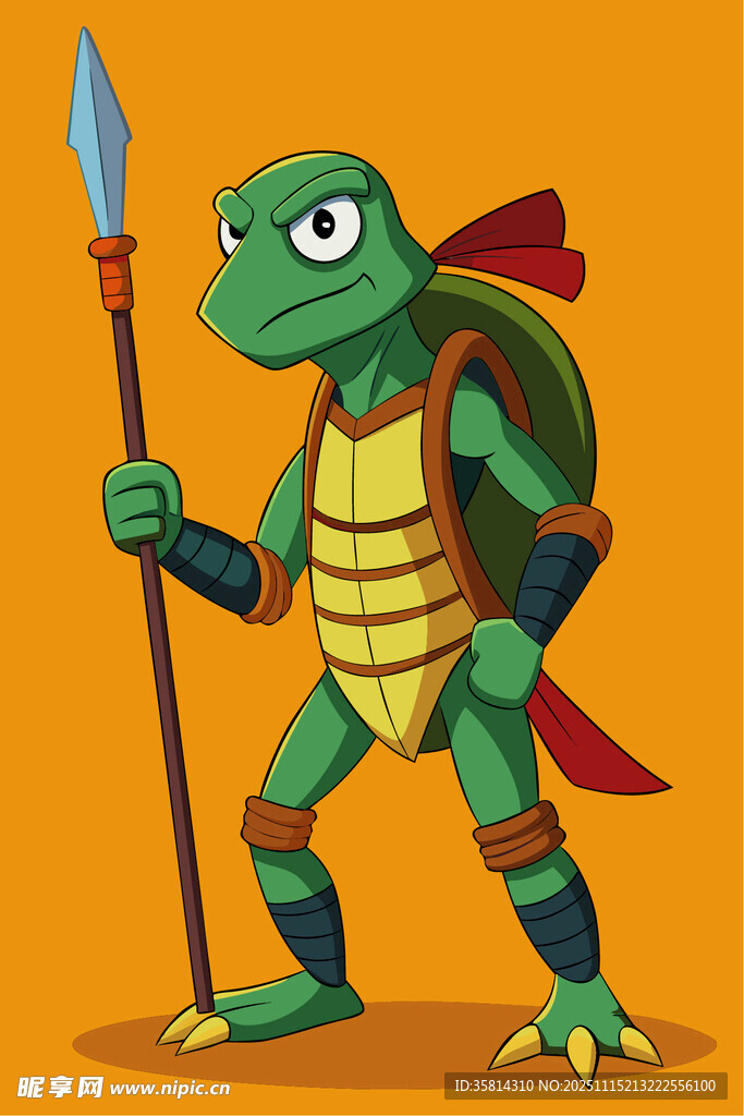 持矛乌龟勇士