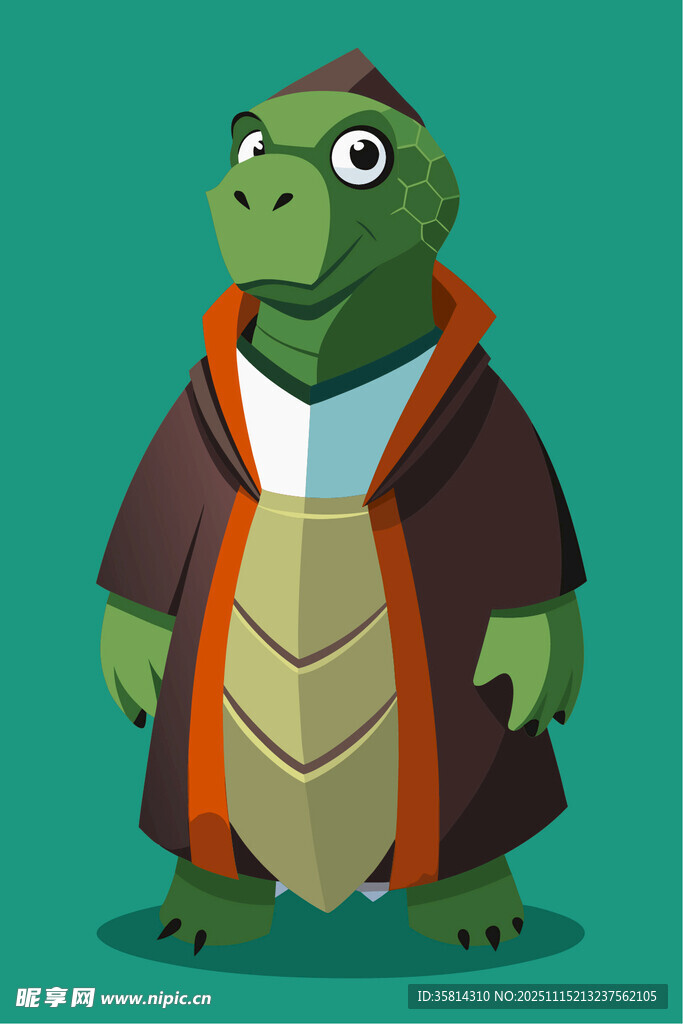 卡通乌龟魔法师