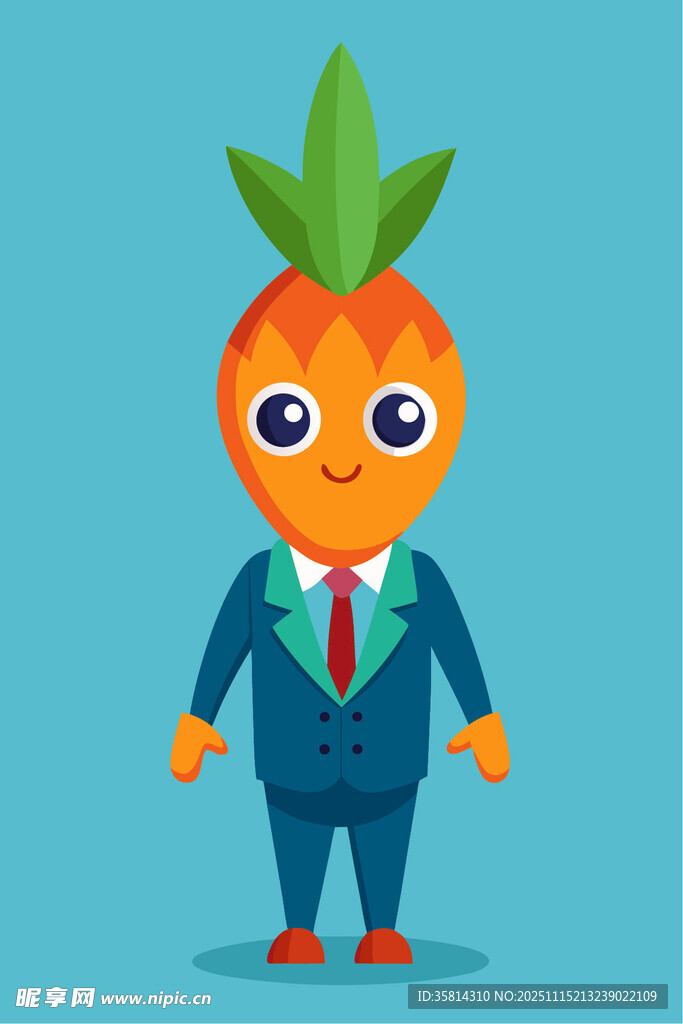 胡萝卜拟人商务形象