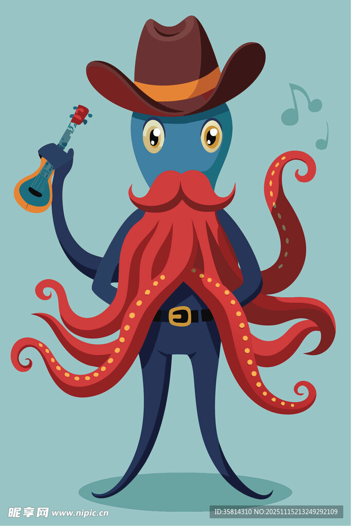 牛仔章鱼手持试剂瓶