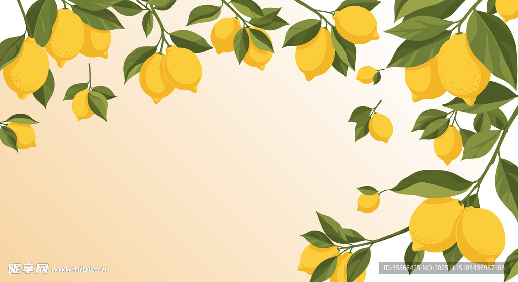 柠檬边框背景