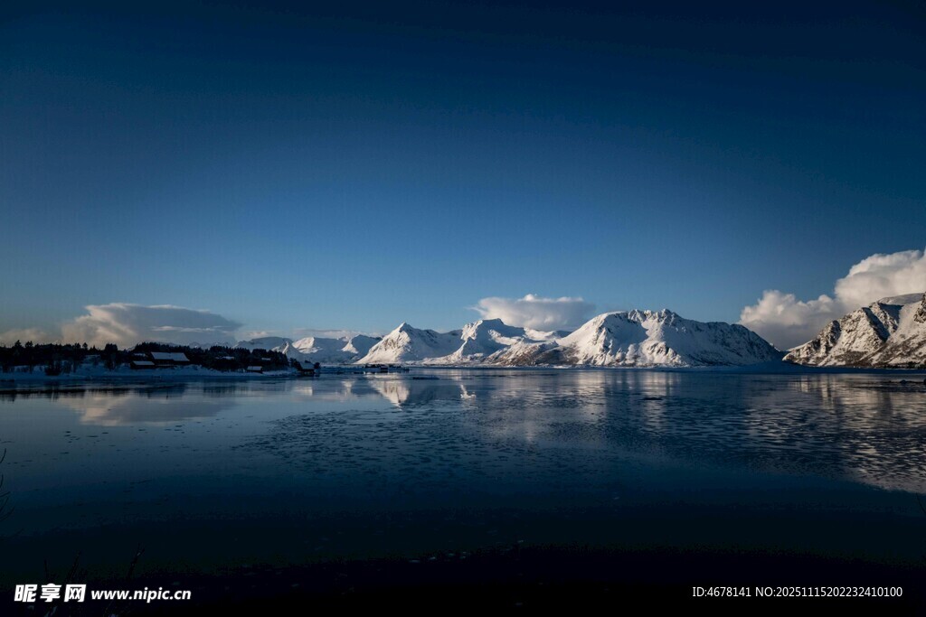 北极冰川景观静谧之美