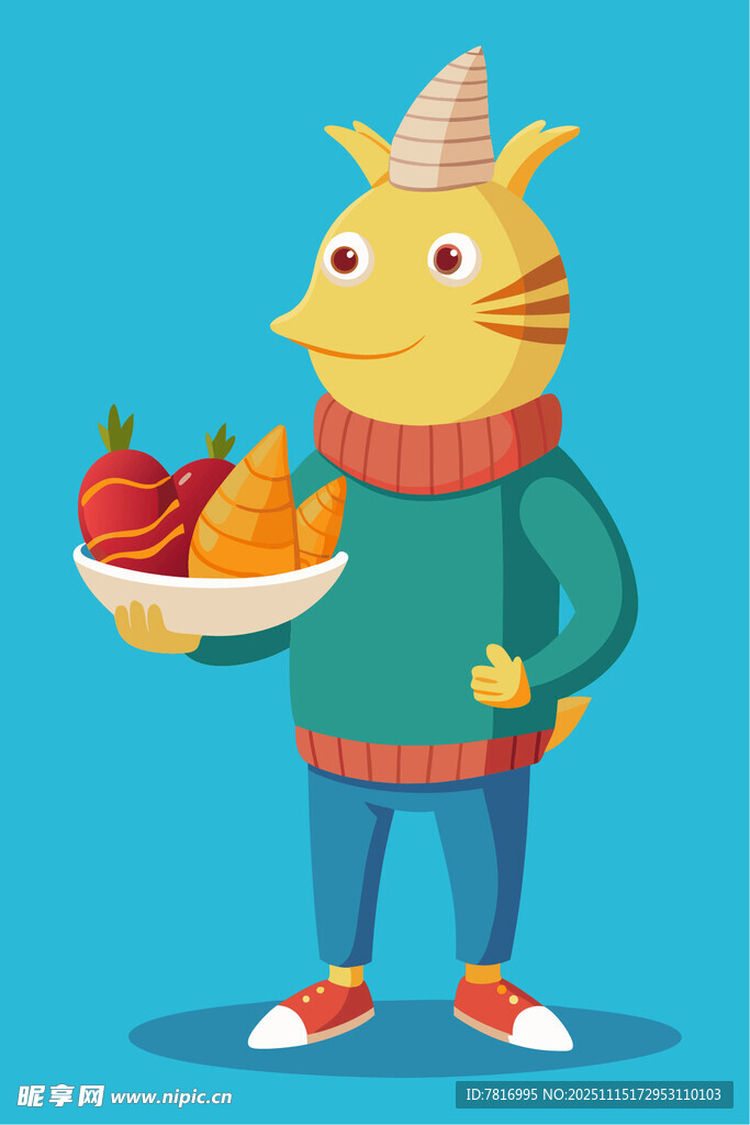 持盘山羊送美食