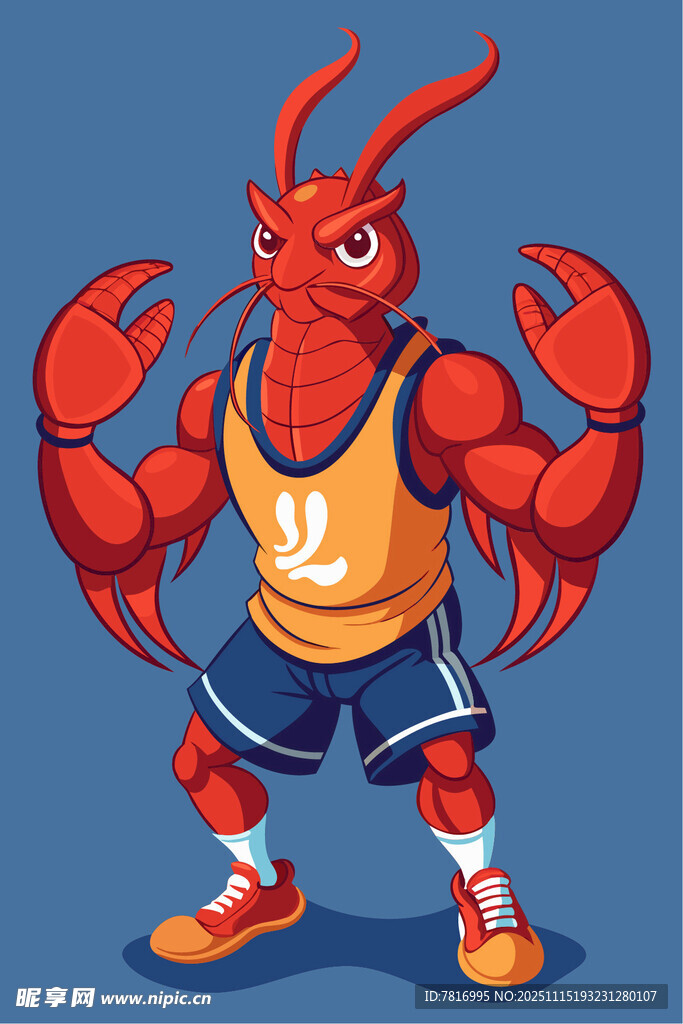 篮球龙虾运动员