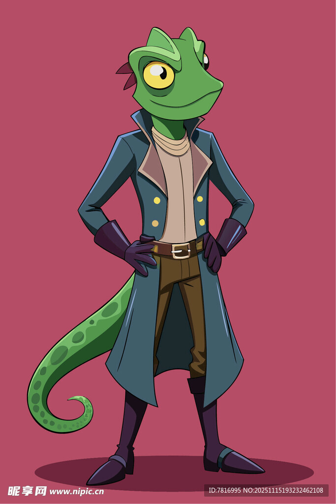 时尚变色龙角色形象