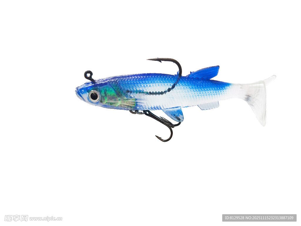 蓝白仿真路亚鱼饵