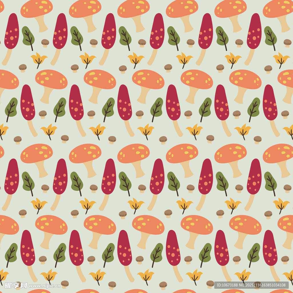 蔬菜图案无缝背景图