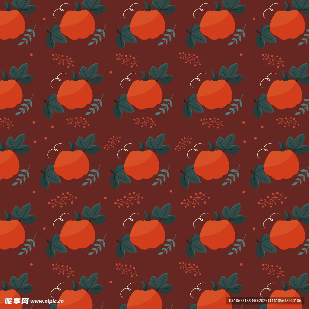 柿子图案背景纹理设计