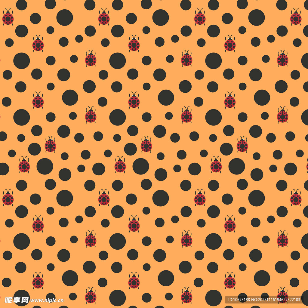 橙色波点几何图案背景