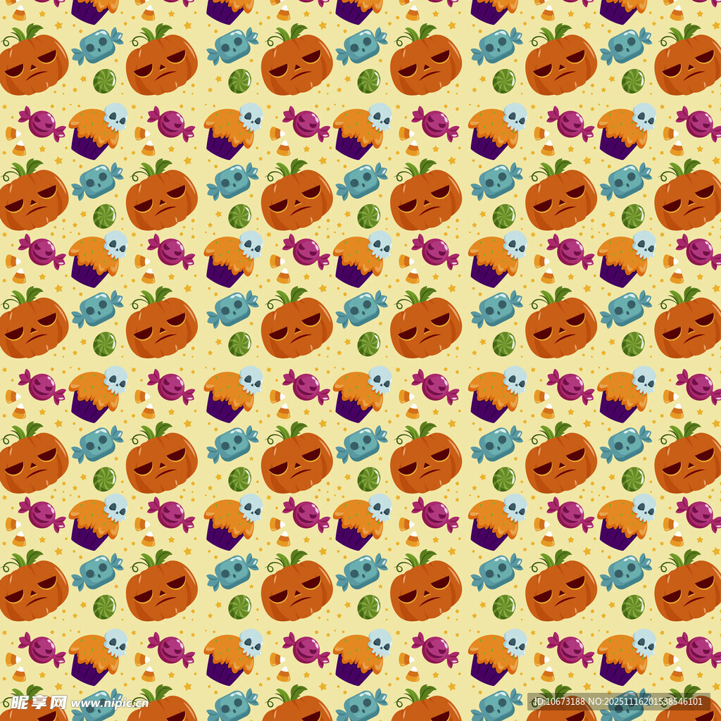 南瓜图案背景 
