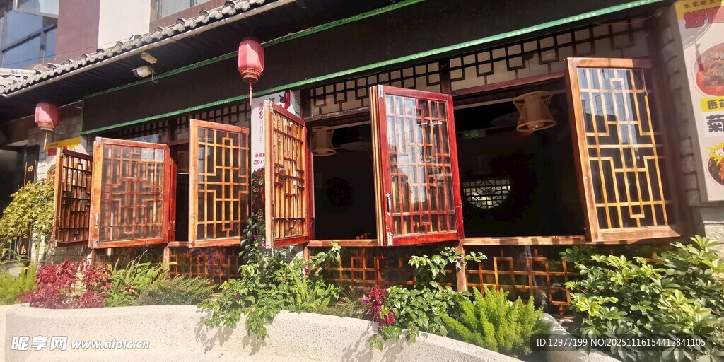 古雅中式店铺外观景致