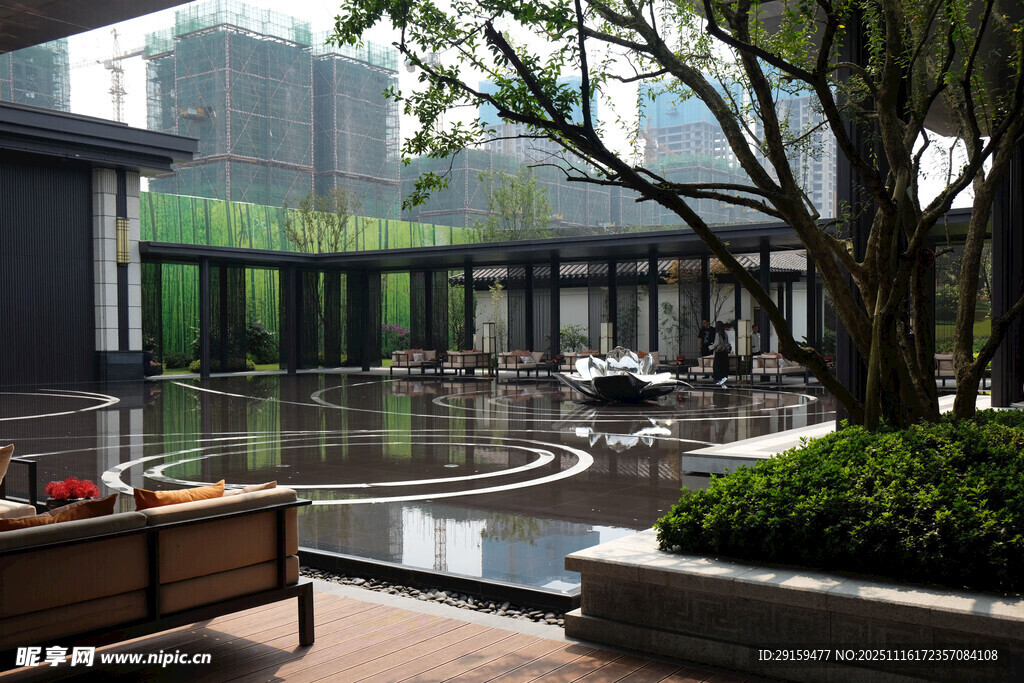 现代庭院景观设计一角