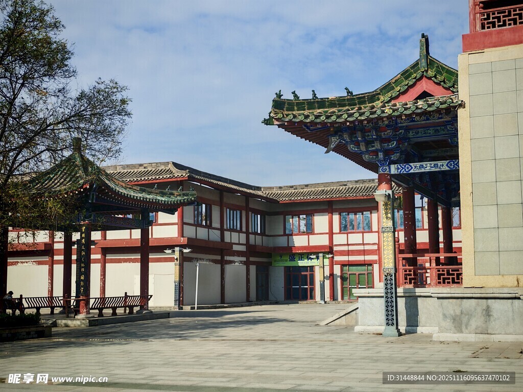 中式古建筑庭院景观