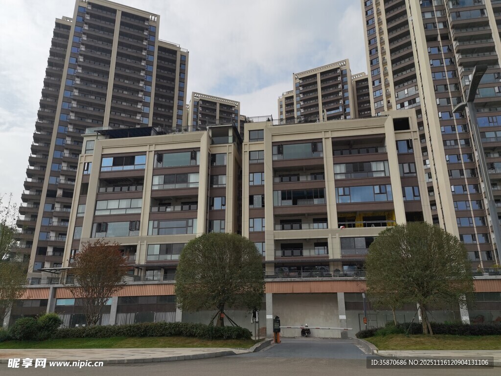 现代高层住宅建筑群