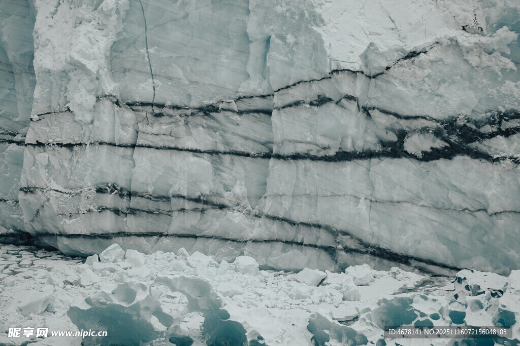 冰川纹理特写