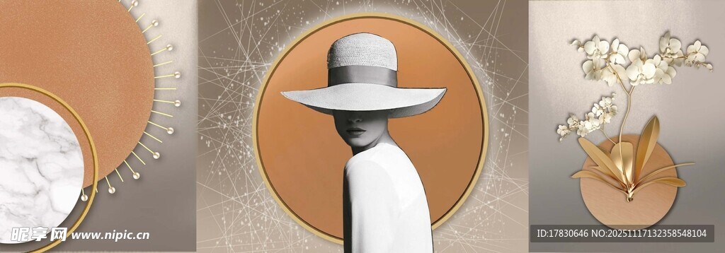 时尚帽子与装饰摆件展示