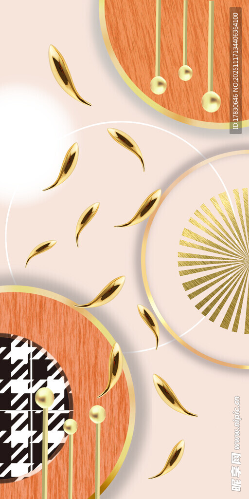 金色几何图案装饰元素