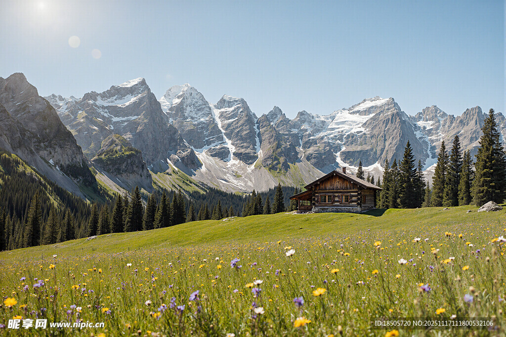 山间草甸小屋