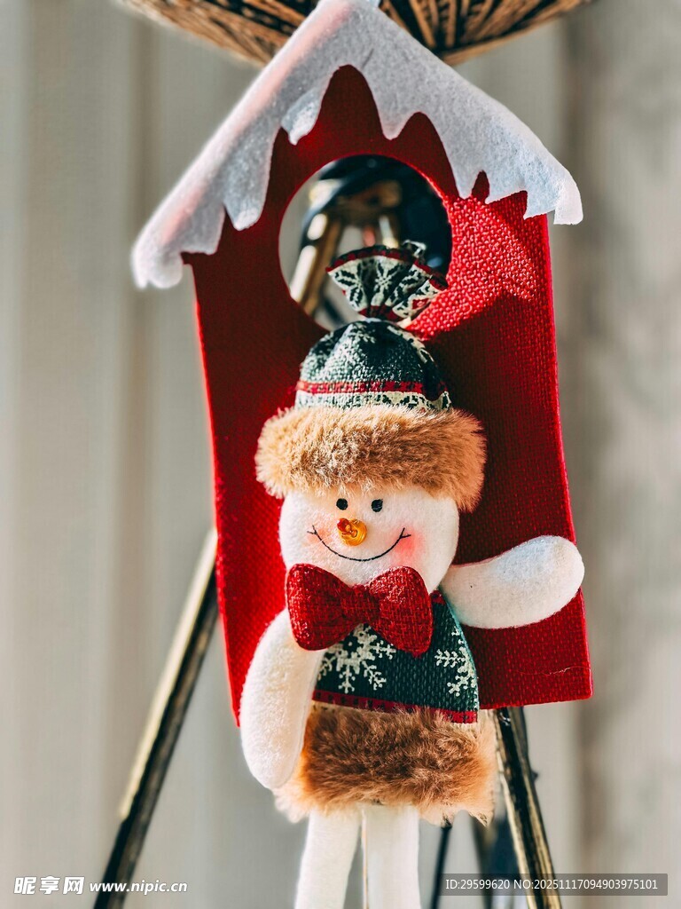 圣诞雪人装饰挂件