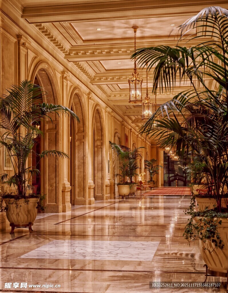 豪华欧式大厅室内景观