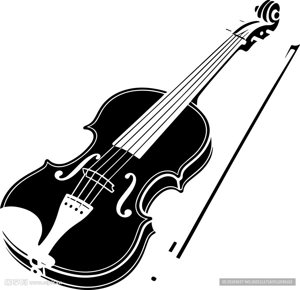简约风格小提琴