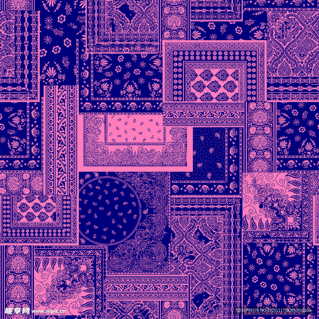 紫色几何图案拼接纹理