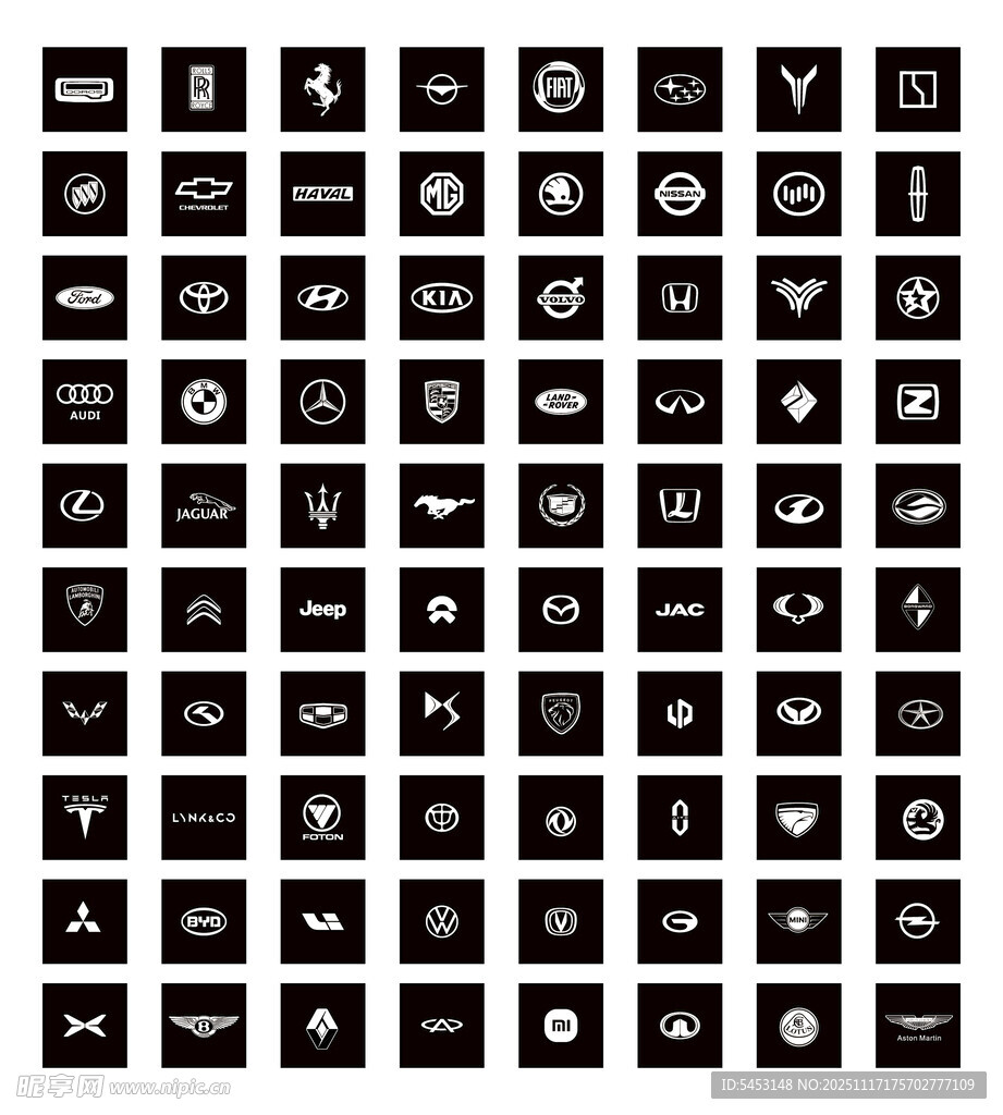 80个常用汽车品牌LOGO